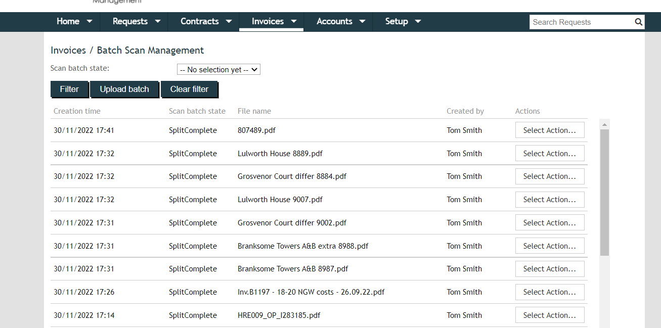 Batch Scan Bulk in house Invoice upload Dwellant Help Centre